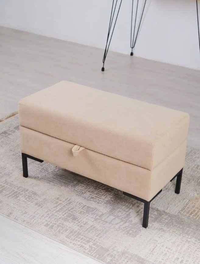 Банкетка 148993584, 77x38x45 см, бежевый купить,NaN
