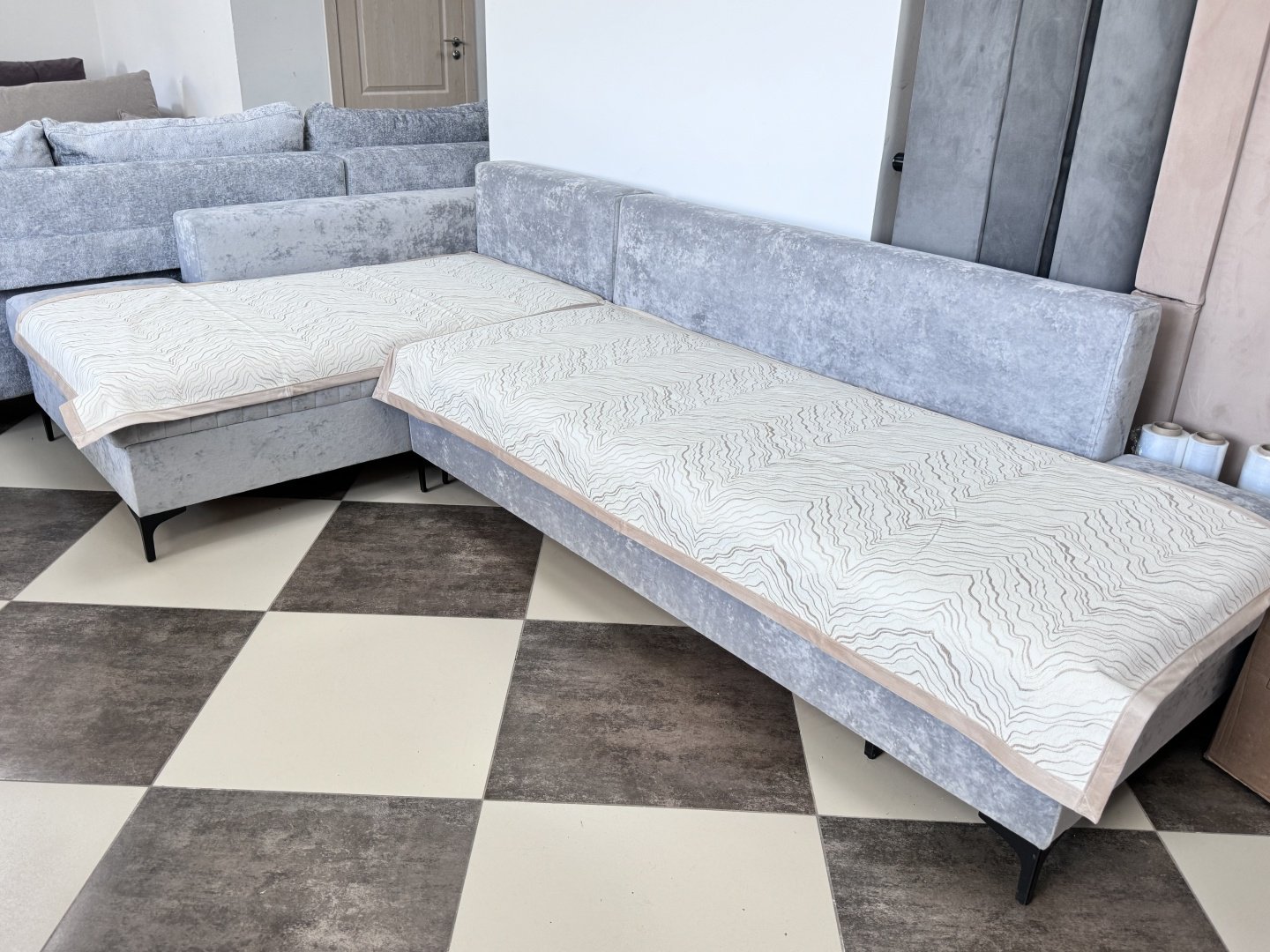 Дивандек для дивана ALAN бежевый 210x90 см., 160х90 см. 90х90 см.