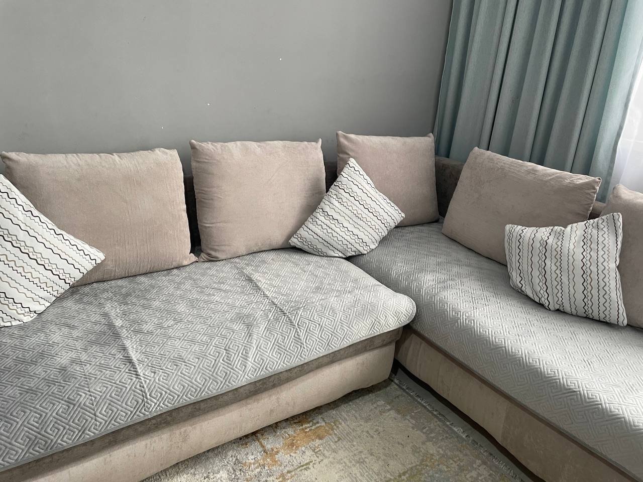 Дивандек для дивана, для кресла 822148 серый 210x90см, 160x90см, 90x90см.