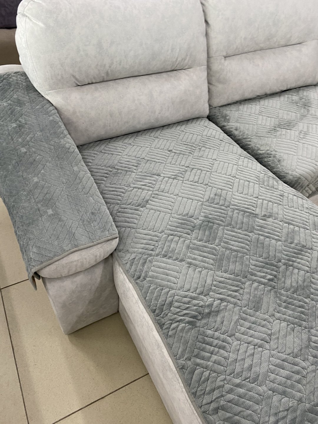 Makhome дивандек для дивана China серый 90x160, 90x160 см