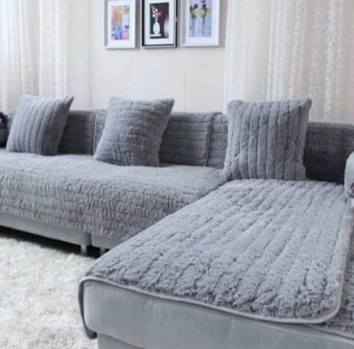 Иваново дивандек для дивана 153165186156 серый 90x90 см-2 шт, 90x210 см-1 шт