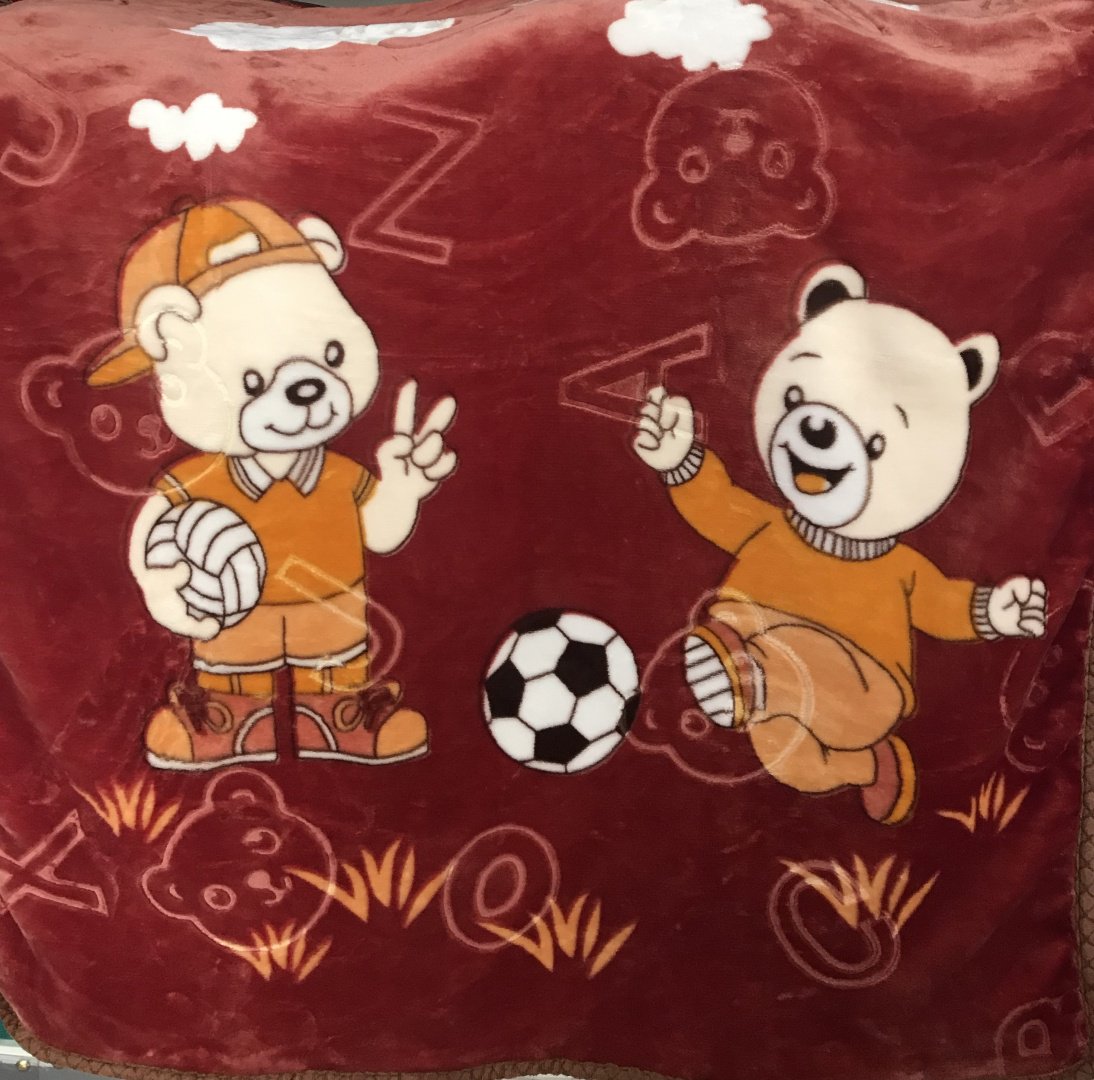 Детский плед Bears 100х140 см, хлопок, бамбук, коричневый