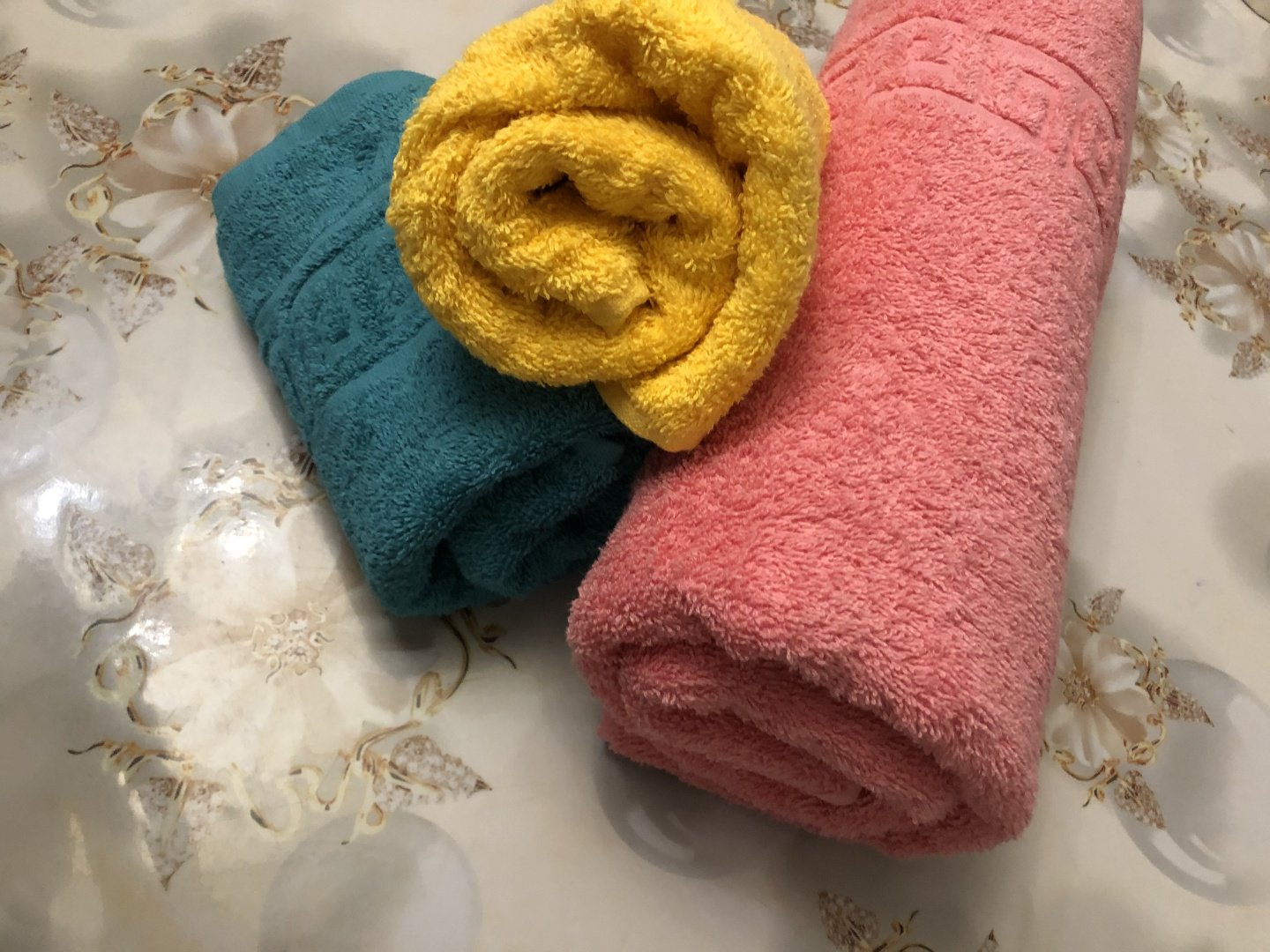 Полотенце ASGABADYN DOKMA TOPLUMY 70x140 см, махровая ткань, 3 шт,