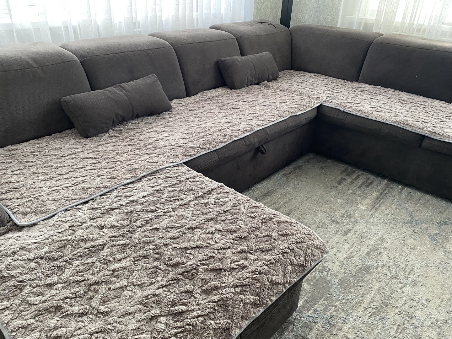 Дивандек для дивана, для кресла 259000 серый 210x90, 160x90, 90x90 см