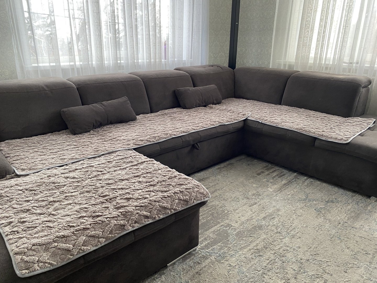Дивандек для дивана, для кресла 259000 серый 210x90, 160x90, 90x90 см