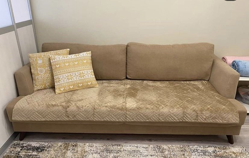Makhome дивандек для дивана 423838 бежевый 210x90, 160x90, 90x90