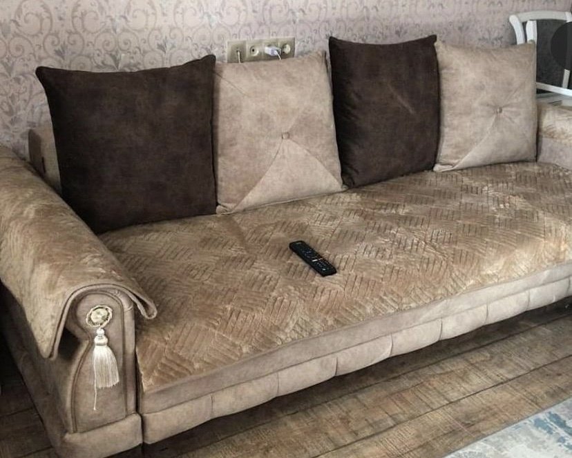 Makhome дивандек для дивана 423838 бежевый 210x90, 160x90, 90x90