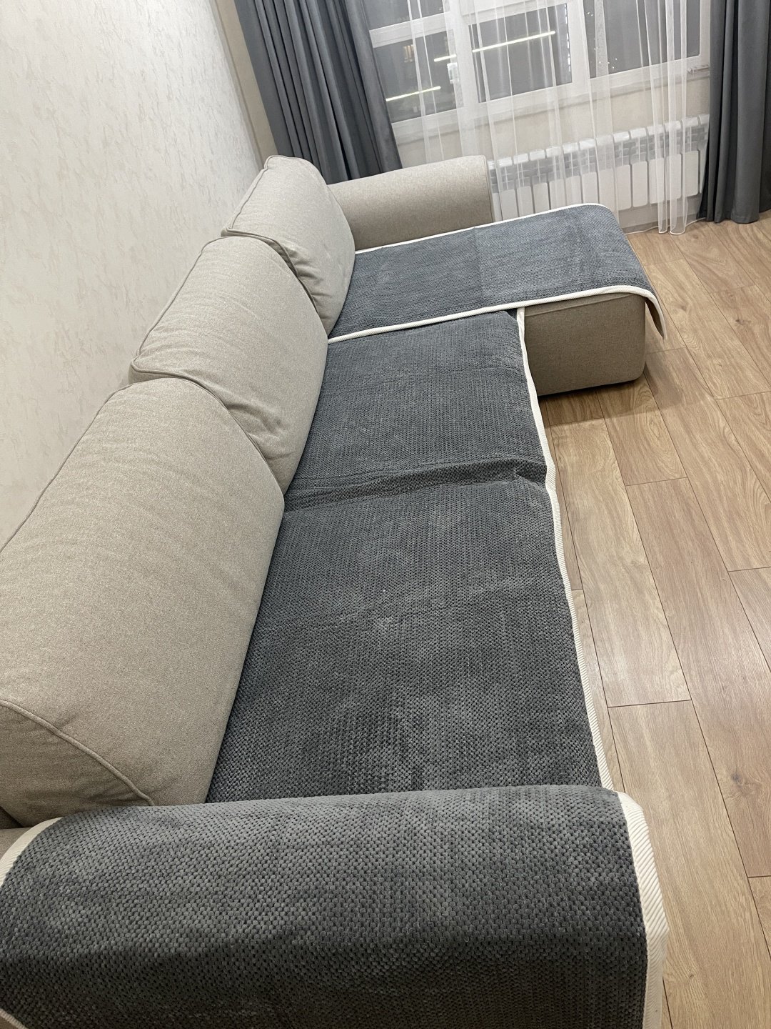 Home Collection дивандек для дивана 555444 серый 230х90 см, 160х90 см, 90х90 см