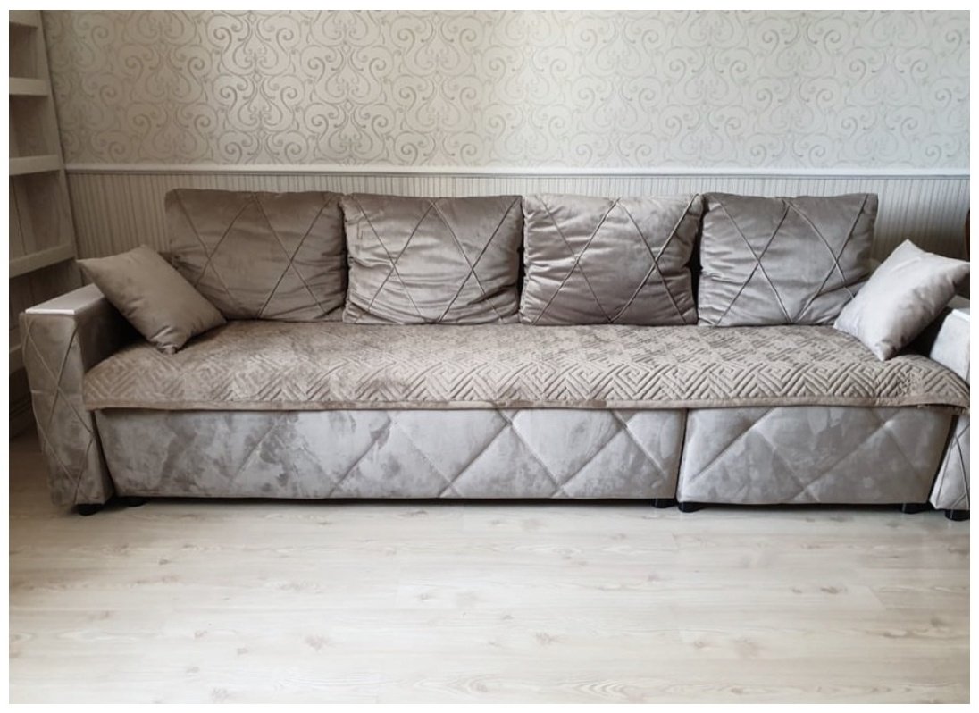 Textile Karaganda дивандек для дивана 737281919 коричневый 400х90 см