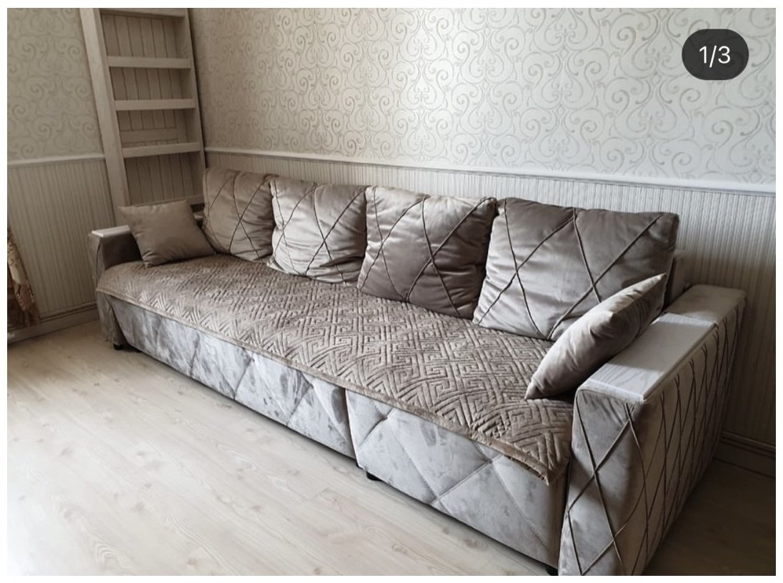 Textile Karaganda дивандек для дивана 737281919 коричневый 400х90 см
