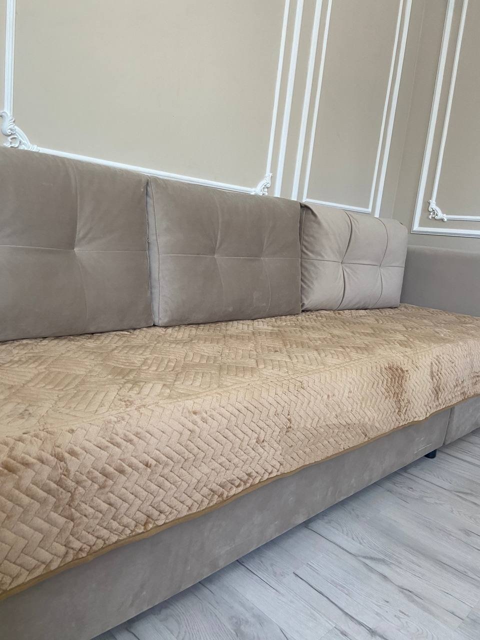 Elaman Hometextile накидка для дивана 0105-163 золотистый 70x300 см