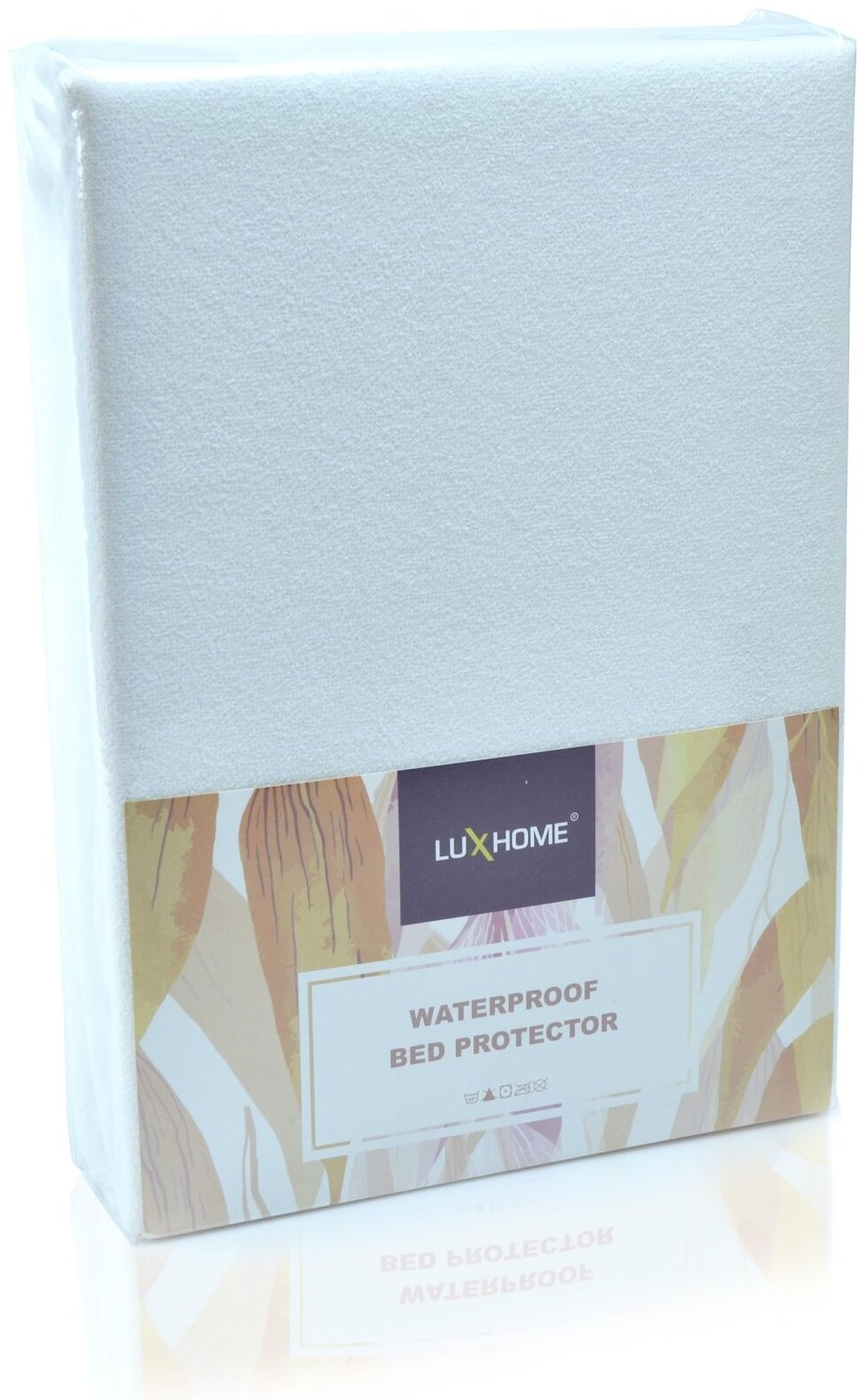 LUX HOME наматрасник на резинке 000004 200x200 см, хлопок, мембрана