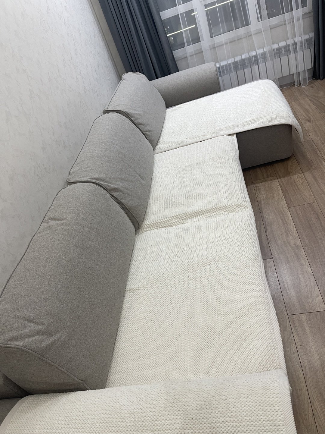 Home Collection дивандек для дивана 525525 белый, молочный 210x90 см, 160x90 см, 90x90 см