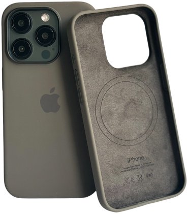 Чехол Для Apple iPhone 15 Pro Max серый купить,7570