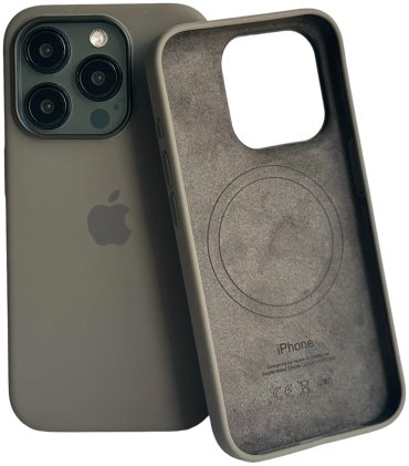 Чехол Для Apple iPhone 15 Pro Max серый купить,7570