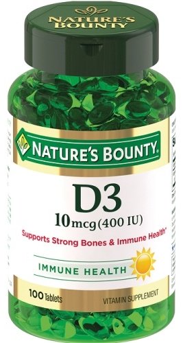 Nature's Bounty Витамин D3 400 МЕ 100 таблеток купить,NaN