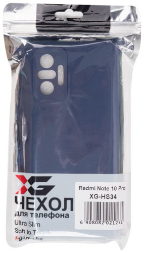 Чехол X-Game XG-HS34 для Redmi Note 10 Pro синий купить,NaN