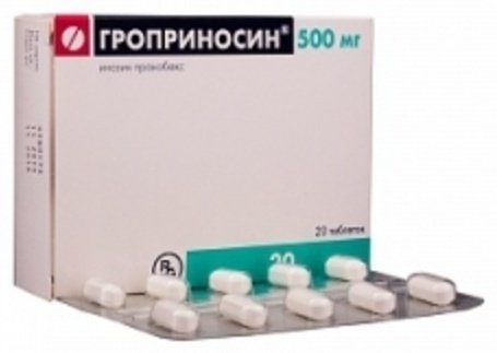 Гроприносин таблетки 500 мг 20 шт