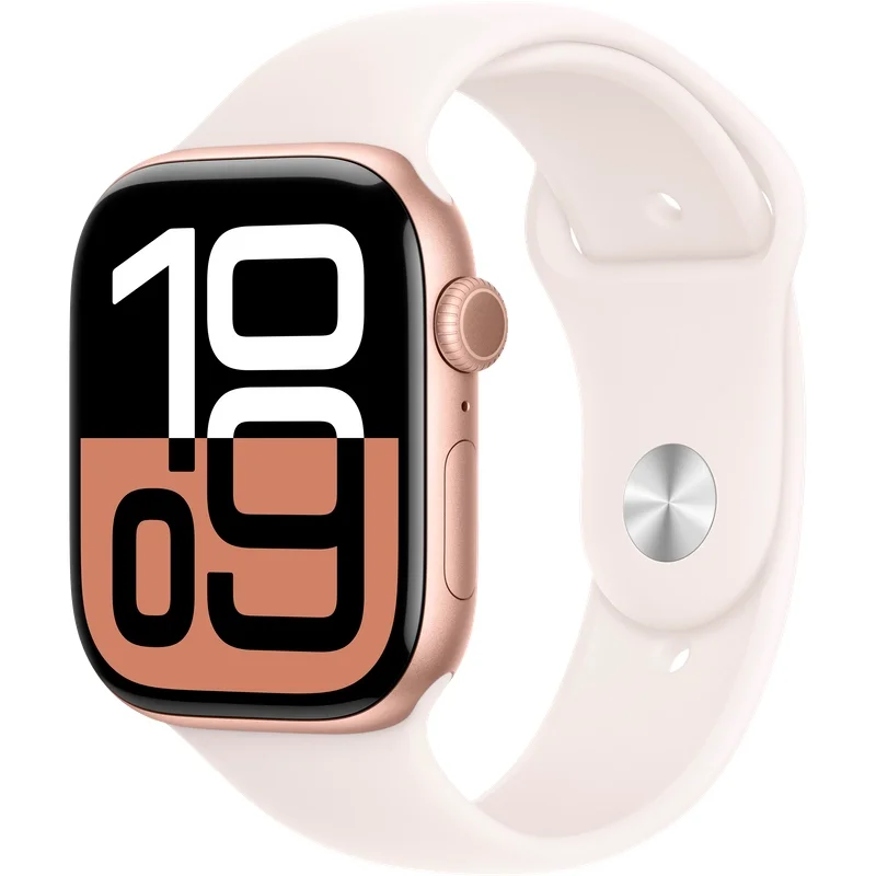 Смарт-часы Apple Watch Series 10 GPS 46mm MWWT3 Rose Gold Aluminium Light Blush Sport Band S/M