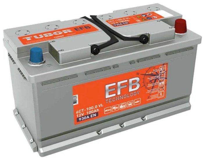 Аккумулятор TUBOR 6СТ-100.0 EFB 100 Ач обратная купить,NaN