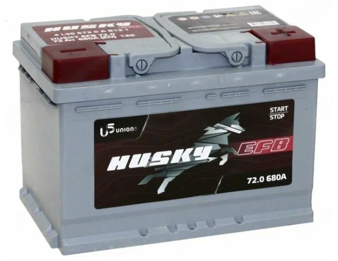 Аккумулятор РЦ-00007349 Husky EFB 72 Ач 6СТ-72.0 72 Ач обратная