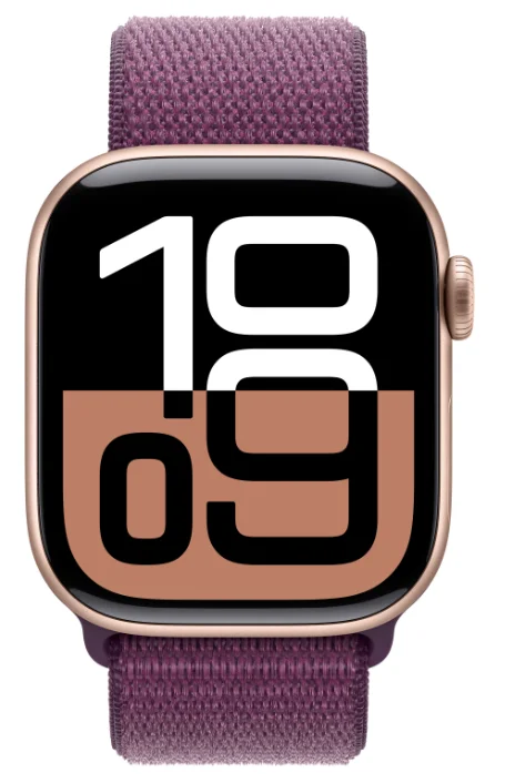 Смарт-часы Apple Watch Series 10 GPS 42mm MWWK3 Rose Gold Aluminum Case Plum Sport Loop купить,0