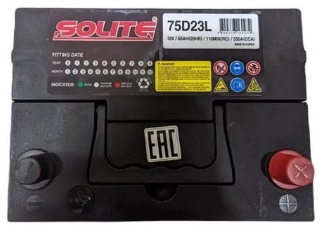 Аккумулятор SOLITE ЦЕ000109 065 SN 75D23L e 65 Ач обратная купить,NaN