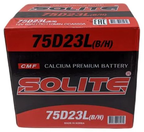 Аккумулятор SOLITE ЦЕ000109 065 SN 75D23L e 65 Ач обратная купить,NaN