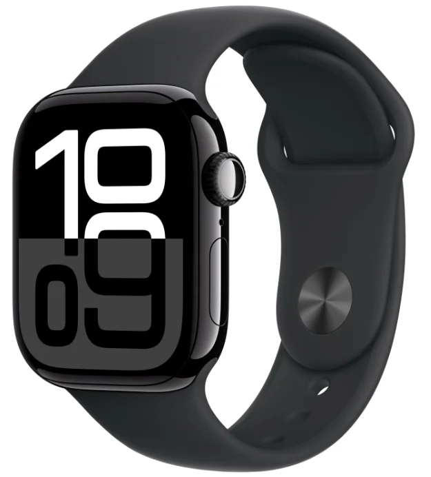 Смарт-часы Apple Watch Series 10 GPS 42mm MWWE3 Jet Black Aluminium Black Sport Band S/M