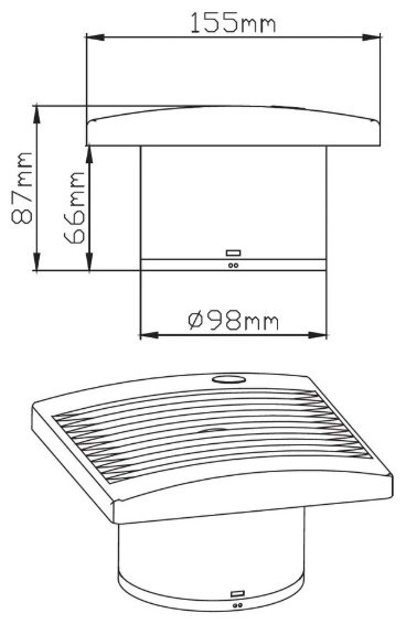Вытяжной вентилятор Diadonna осевой D100 мм 1200Вт, D03-W10