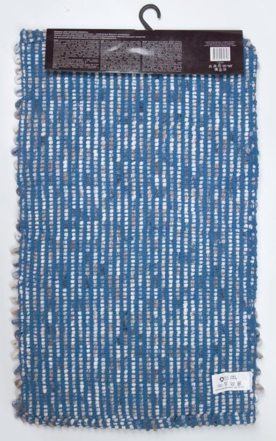 АКВАЛИНИЯ коврик Ricolli голубой 80x50 см, полиэстер