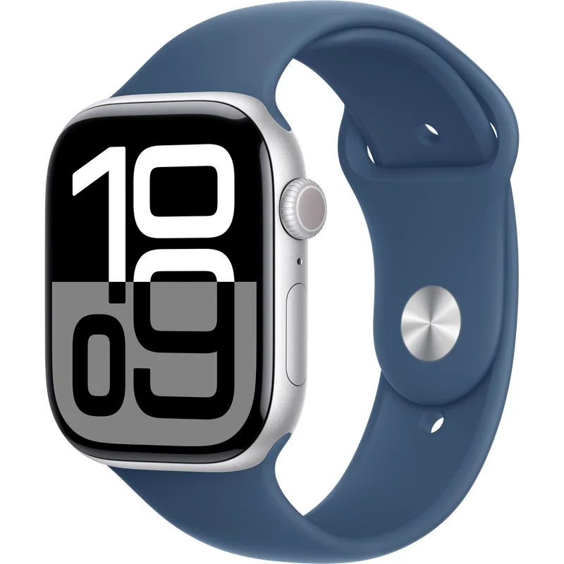 Смарт-часы Apple Watch Series 10 GPS 46mm MWWL3 Silver Aluminium Denim Sport Band S/M