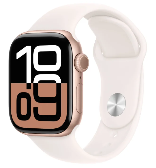 Смарт-часы Apple Watch Series 10 GPS 42mm MWWH3 Rose Gold Aluminium Light Blush Sport Band S/M