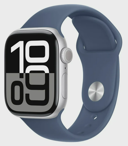 Смарт-часы Apple Watch Series 10 GPS 42mm MWWA3 Silver Aluminium Denim Sport Band S/M