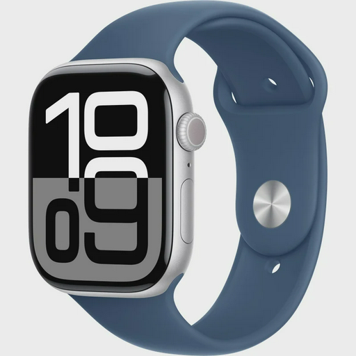 Смарт-часы Apple Watch Series 10 GPS 46mm MWWL3 Silver Aluminium Denim Sport Band S/M