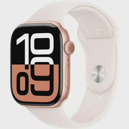 Смарт-часы Apple Watch Series 10 GPS 46mm MWWT3 Rose Gold Aluminium Light Blush Sport Band S/M