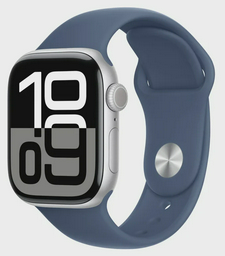 Смарт-часы Apple Watch Series 10 GPS 42mm MWWA3 Silver Aluminium Denim Sport Band S/M