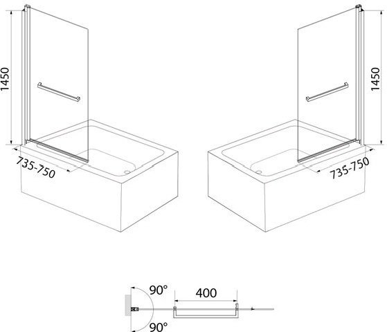 Душевая шторка IDDIS K0000037887 Slide