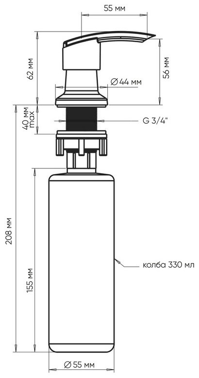 Диспенсер для жидкого мыла EcoStone ES -01 601606 купить,NaN
