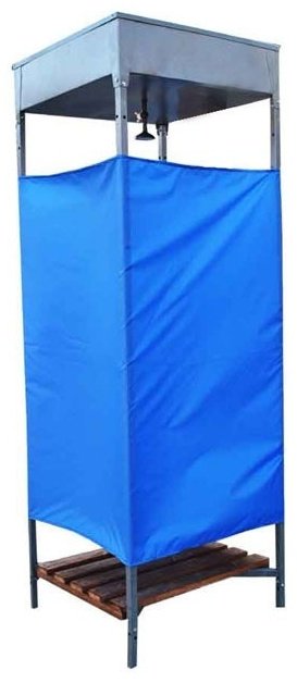 Душевая кабина Электромаш Летний с подогревом серебристый, синий