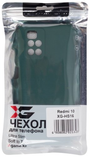 Чехол X-Game XG-HS16 для Redmi 10 темно-зеленый купить,0