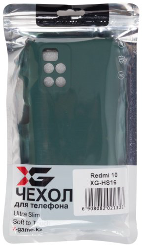 Чехол X-Game XG-HS16 для Redmi 10 темно-зеленый купить,NaN