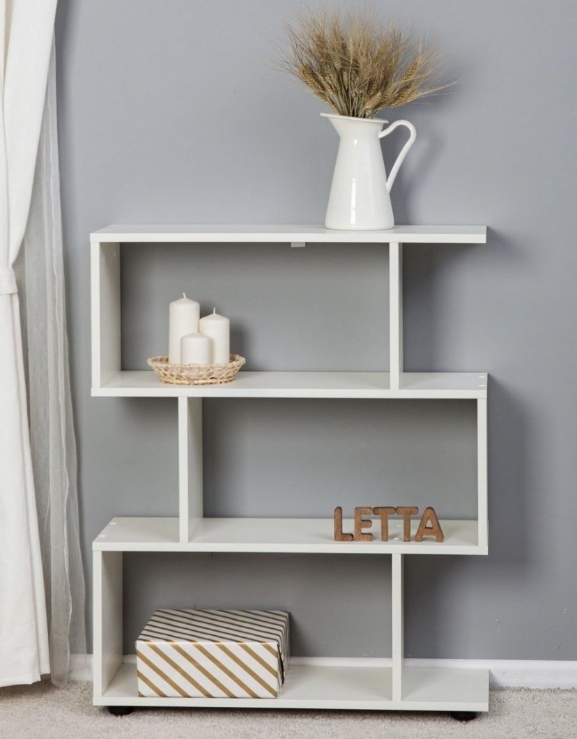 Стеллаж Scandi Wood K0000081611 73x25x89см белый купить,NaN
