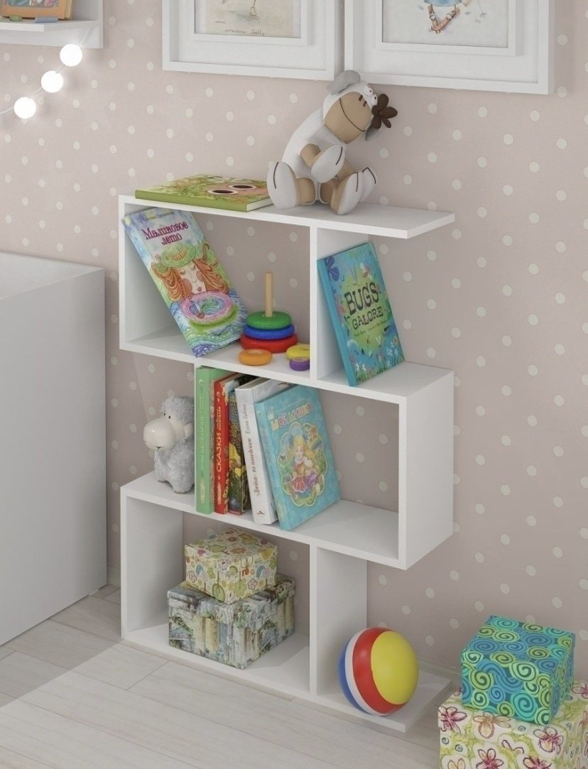 Стеллаж Scandi Wood K0000081611 73x25x89см белый купить,NaN
