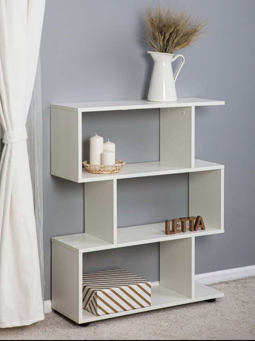 Стеллаж Scandi Wood K0000081611 73x25x89см белый купить,NaN