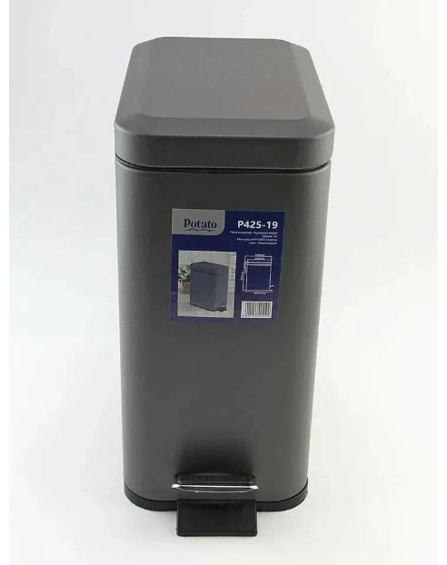 Мусорное ведро KABINKA.KZ с крышкой POTATO P425-19 5 л