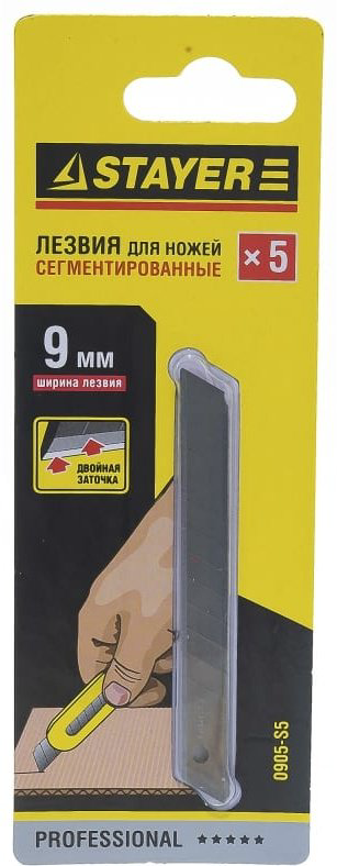 STAYER лезвие для монтажного ножа 0905-S5 5 шт купить,NaN