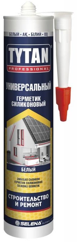 Герметик TYTAN универсальный строительство и ремонт, цвет белый 280 мл