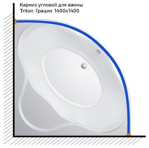 Карниз дугообразный ТРИТОН 1400 см, Грация купить,33500