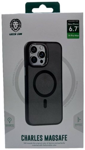 Чехол Green Lion для Apple iPhone 14 Pro Max темно-прозрачный купить,570